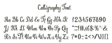 Calligraphy font set.のイラスト素材