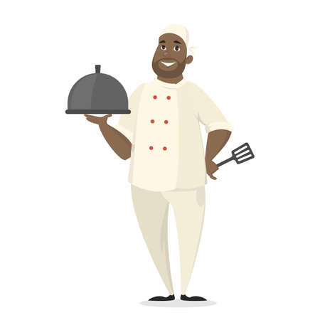 Chef with meal.のイラスト素材