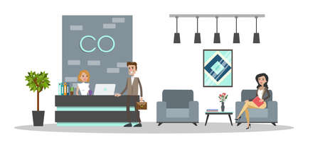 Business office reception.のイラスト素材