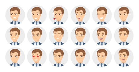 Man emotions set.のイラスト素材