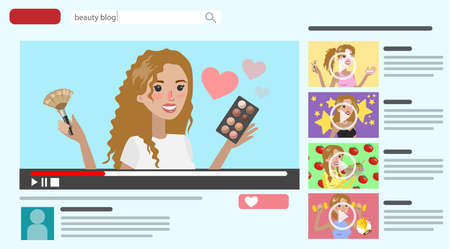 Beauty blogger videos.のイラスト素材