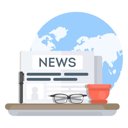 Global news paper.のイラスト素材