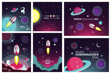 World cosmonautics day.のイラスト素材
