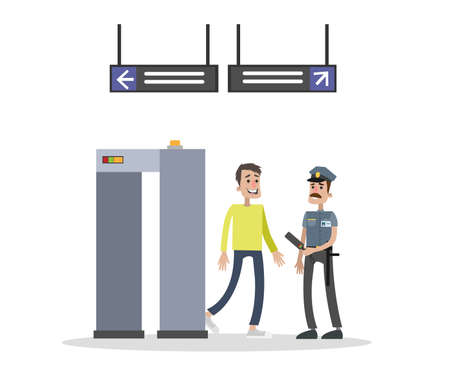 Security control gate.のイラスト素材