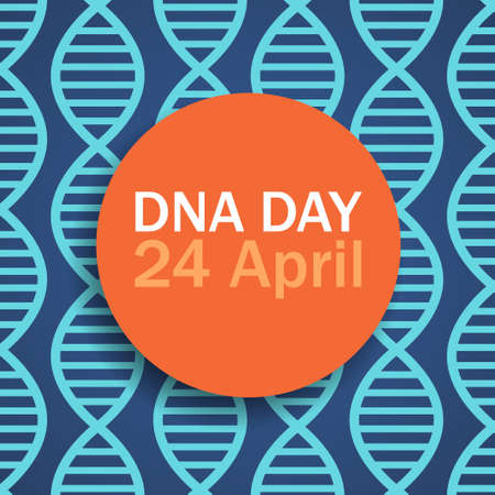 DNA day card template vector illustration.のイラスト素材