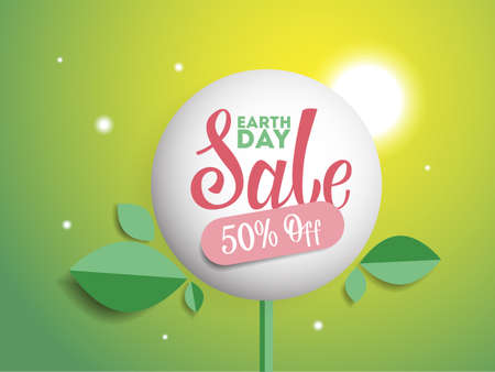 Earth day sale template vector illustration.のイラスト素材