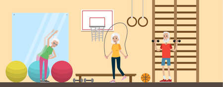 Nursing home interior template vector illustration.のイラスト素材