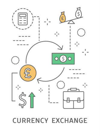 Currency exchange illustration.のイラスト素材