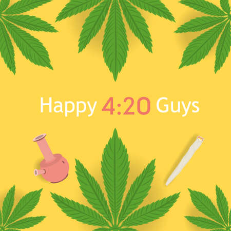 Have fun guys. Happy 4:20 the day of smoking weed.のイラスト素材