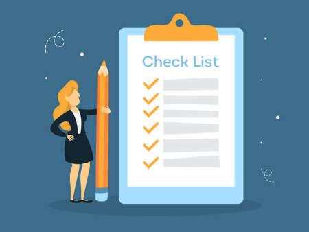 Checklist concept illustration.のイラスト素材