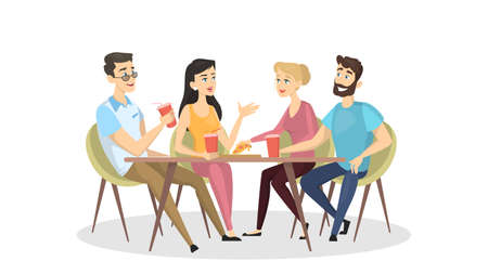 People at cafe.のイラスト素材