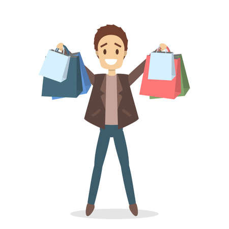 People shopping set.のイラスト素材