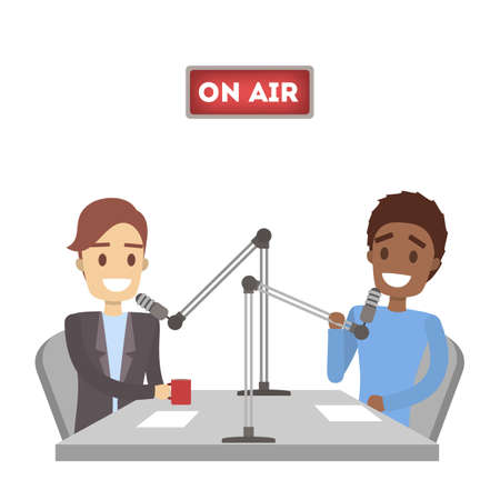 Radio presenter designのイラスト素材