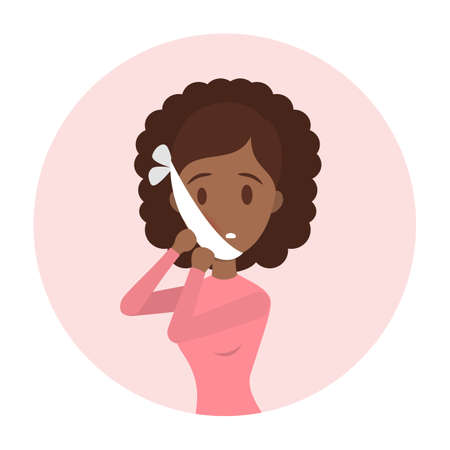 Woman with dental pain.のイラスト素材