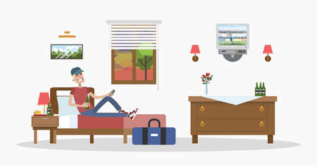 Motel city building.のイラスト素材