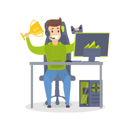 Cybersport playing set.のイラスト素材