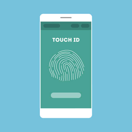 Touch ID on smartphone.のイラスト素材