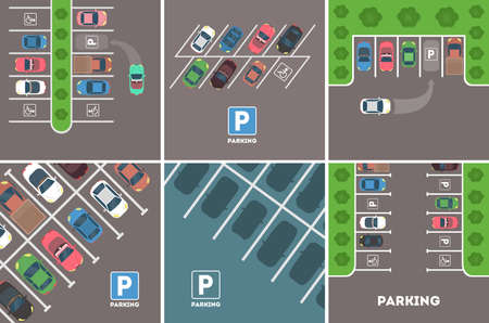 Parking in city.のイラスト素材