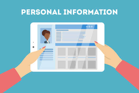 Personal information concept.のイラスト素材