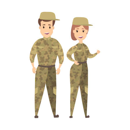 Isolated soldiers set.のイラスト素材