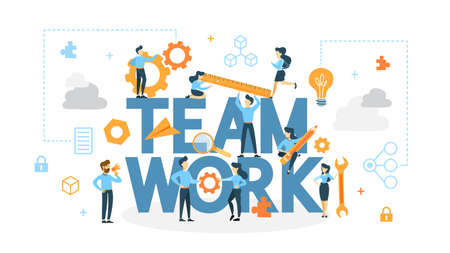 Teamwork concept illustration.のイラスト素材