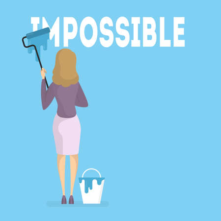 Impossible concept illustration.のイラスト素材