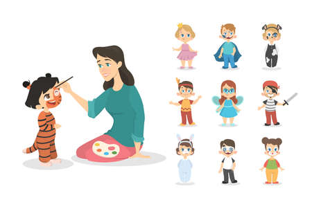 Children with colors.のイラスト素材