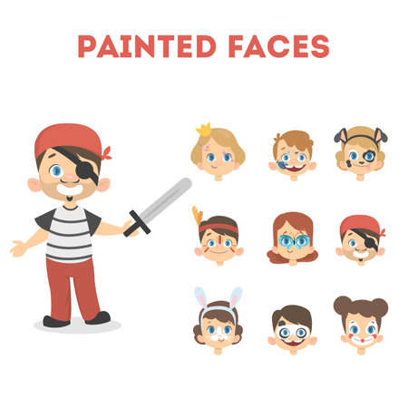 Children with colors.のイラスト素材