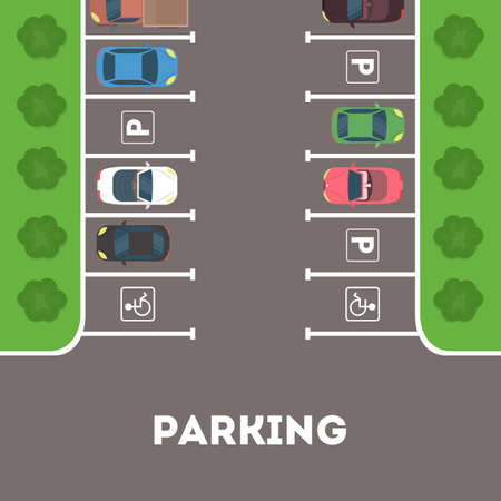 Parking in city.のイラスト素材