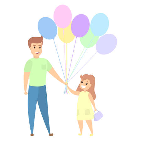 Father with children set.のイラスト素材