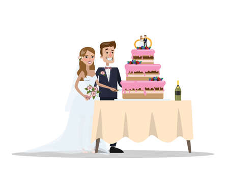 Wedding couple set.のイラスト素材
