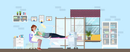 Cosmetology procedures in beauty salonの写真素材