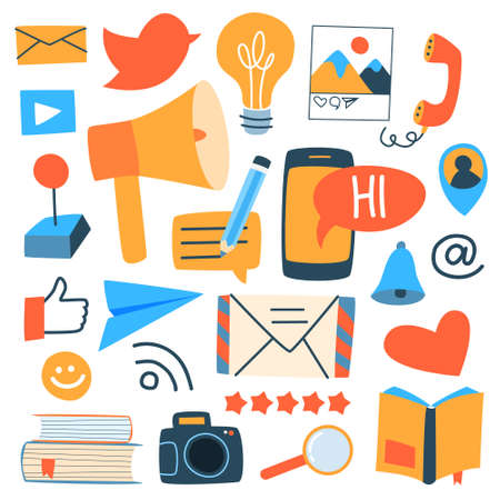 Social network icon setの写真素材