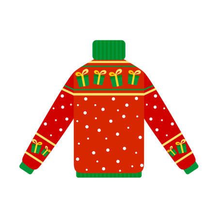 Cute warm christmas sweater for the winterのイラスト素材