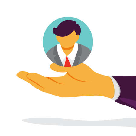 Customer retention concept. Attract the audience as marketing strategy. Traffic increase. Isolated vector flat illustrationのイラスト素材