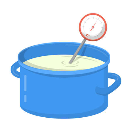 Kitchen thermometer for food. Checking the temperatureのイラスト素材