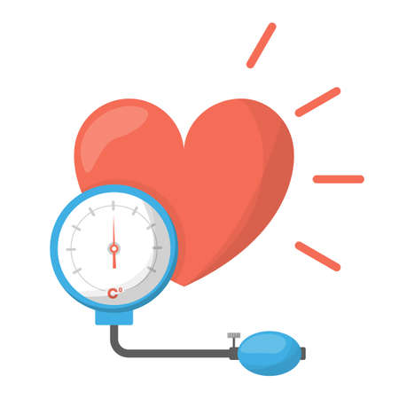 Blood pressure concept. Icon of a heartのイラスト素材