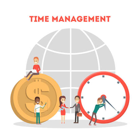 Time management concept. Idea of a scheduleのイラスト素材