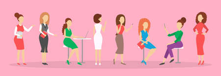 Business people set. Collection of office characterのイラスト素材