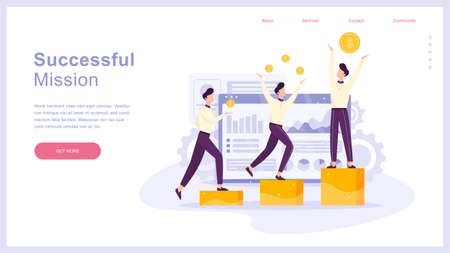 Successful mission concept. Idea of business achievementのイラスト素材