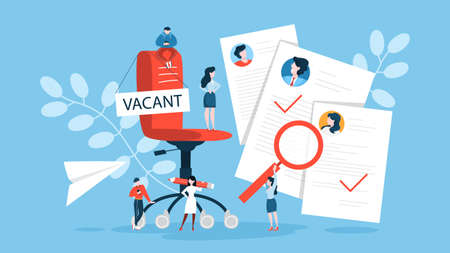 Recruitment concept. Idea of employment and humanのイラスト素材