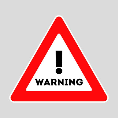 Warning road sign. Red symbol. Construction worksのイラスト素材