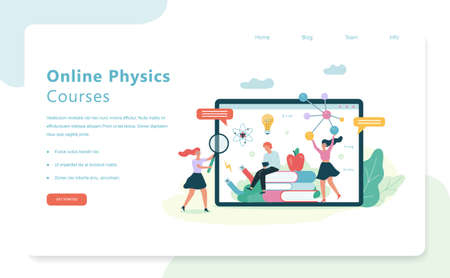 Online physics courses. School subject. Idea of scienceのイラスト素材