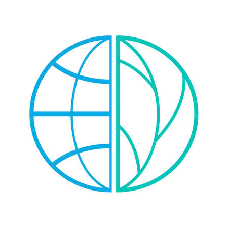 Global ecology icon. Care for planet metaphorのイラスト素材