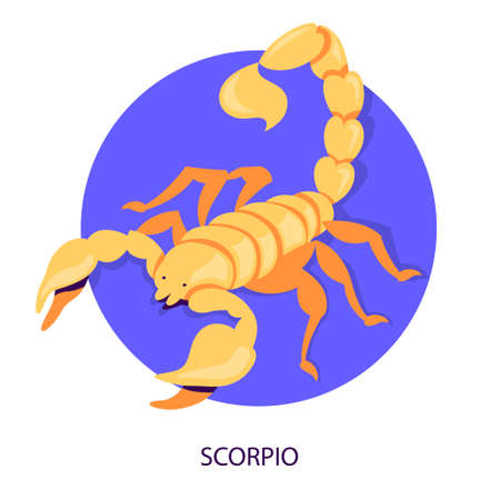 Scorpio zodiac. Astrology and horoscope calendar. Astrologicalのイラスト素材