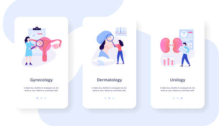 Medical Specialties Web Banner Concept Set Gynecology Tasmeemme Com