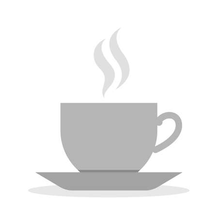 Coffee cup icon. Brown drink, morning beverage with sugarのイラスト素材