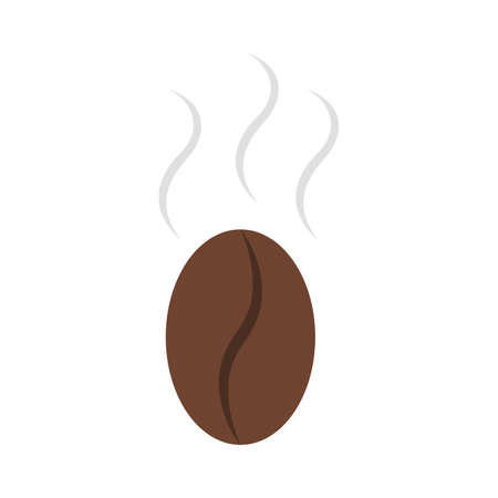 Coffee bean icon. Arabic aroma grain for caffeine drink making.のイラスト素材