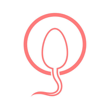 Fertilization icon. Idea of fertility and insemination. Medical sign.のイラスト素材