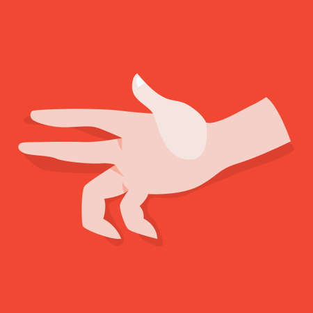 Hand position for holding chinese or japanese chopsticksのイラスト素材